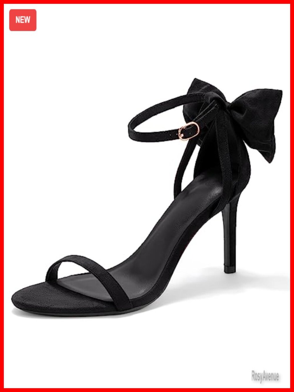 Ankle Strap High Heels Open Toe Stiletto Bow Tie Knot Heeled Sandals